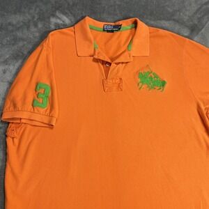 Vintage Polo Ralph Lauren Shirt Mens L Polo Short Sleeve Dual Match Big Pony #3